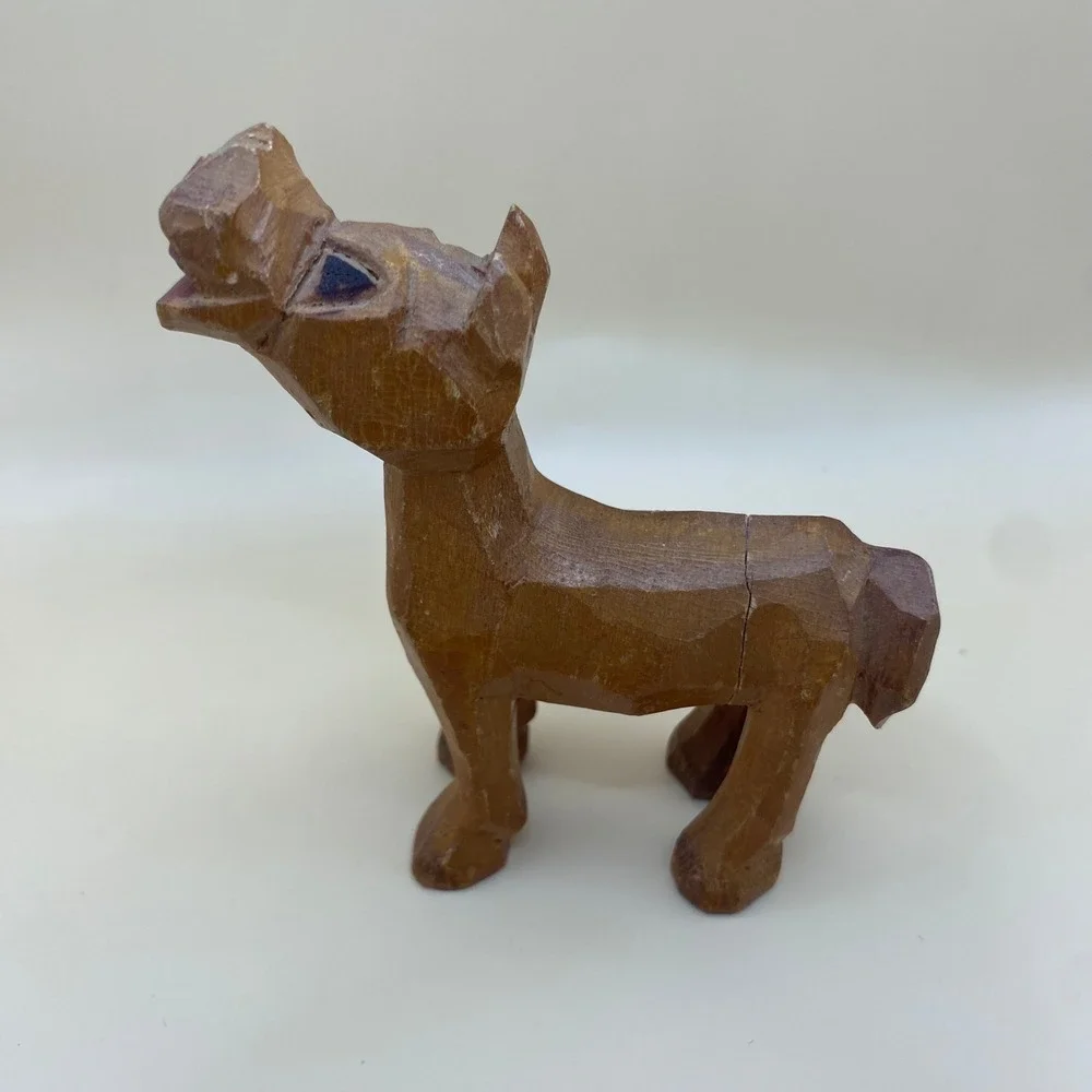 Vintage‎ Carter Hoffman Hand Carved Wood Horse Figurine Folk Art 3.5 Inch